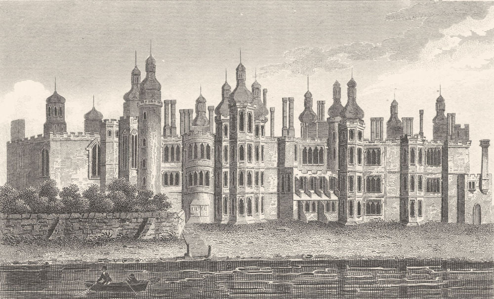 SURREY. Surrey. Richmond Palace. The Palace. Copperplate View (Hughson) 1811